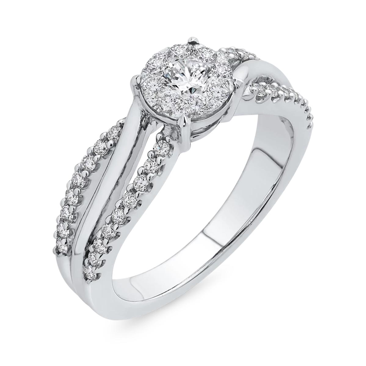 Silver Diamond Wave Pendant